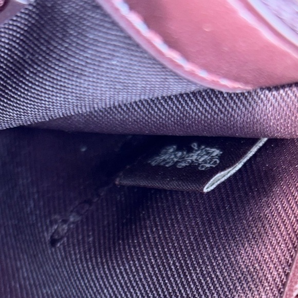 Authentic Coach Dreamer Leather Wristlet – Dusty Lavender with Snakeskin Detail - Picture 3 of 8